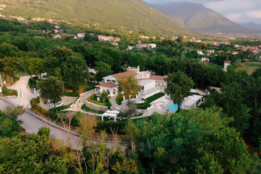 Veduta con drone di Tenuta Santo Stefano